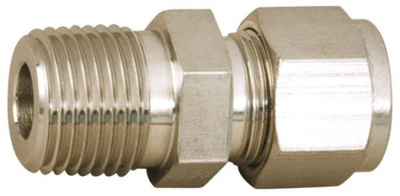 Compression Tube Connector: 1-1/4-11-1/2" Thread, Compression x MNPT