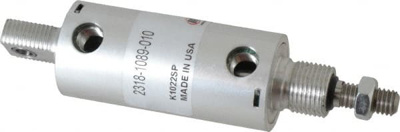Double Acting Rodless Air Cylinder: 1-1/8" Bore, 1" Stroke, 200 psi Max, 1/8 NPTF Port