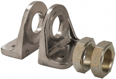Air Cylinder L Bracket: 1-1/2" Bore, Use with ARO Economair Cylinders