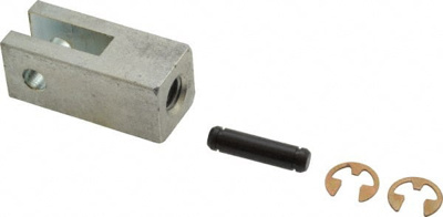 Air Cylinder Rod Clevis: 1-1/8" Bore, Steel, Use with ARO Economair Cylinders