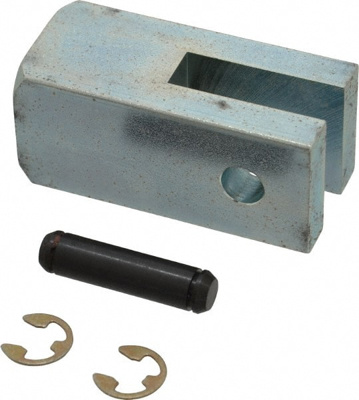 Air Cylinder Rod Clevis: 1-1/2" Bore, Steel, Use with ARO Economair Cylinders