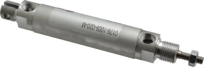 Double Acting Rodless Air Cylinder: 3/4" Bore, 2" Stroke, 200 psi Max, Double End & Pivot Mount