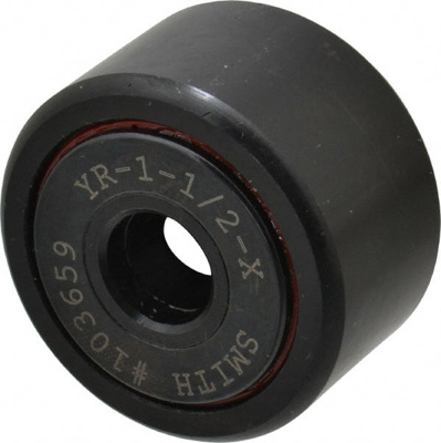 Cam Yoke Roller: Non-Crowned, 0.4375" Bore Dia, 1-1/2" Roller Dia, 0.875" Roller Width, Needle Rolle