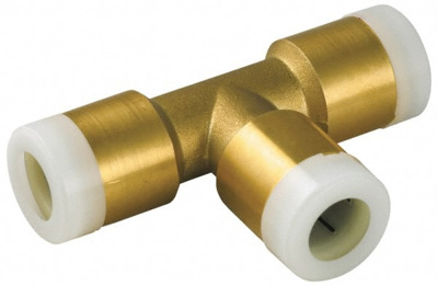 Push-To-Connect Tube to Tube Tube Fitting: 1 x 1 x 3/4" OD