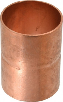 Wrot Copper Pipe Coupling: 1-1/2" Fitting, C x C, Solder Joint