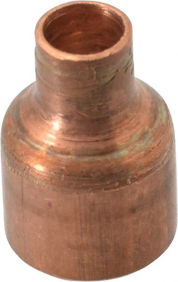 Wrot Copper Pipe Reducer: 3/8" x 1/8" Fitting, C x C, Solder Joint