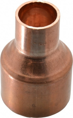 Wrot Copper Pipe Reducer: 1-1/2" x 3/4" Fitting, C x C, Solder Joint