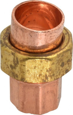 Wrot Copper Pipe Union: 1" Fitting, C x C, Solder Joint