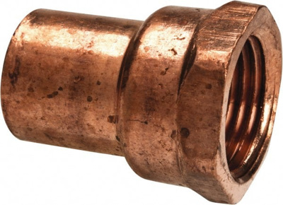 Wrot Copper Pipe Adapter: 3/8" Fitting, C x F, Solder Joint
