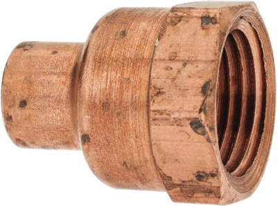 Wrot Copper Pipe Adapter: 1/4" x 3/8" Fitting, C x F, Solder Joint