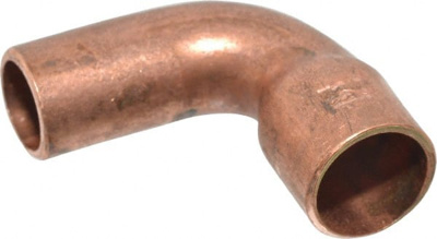 Wrot Copper Pipe 90 &deg; Street Elbow: 1/4" Fitting, FTG x C, Solder Joint