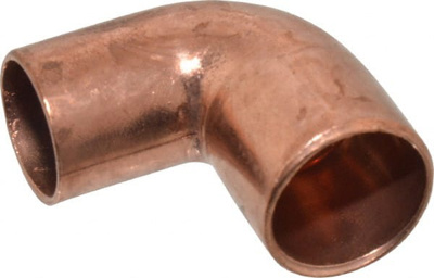 Wrot Copper Pipe 90 &deg; Street Elbow: 1/2" Fitting, FTG x C, Solder Joint