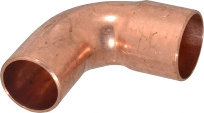 Wrot Copper Pipe 90 &deg; Street Elbow: 1" Fitting, FTG x C, Solder Joint