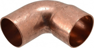 Wrot Copper Pipe 90 &deg; Street Elbow: 1-1/2" Fitting, FTG x C, Solder Joint
