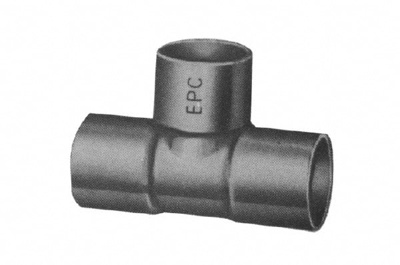 Wrot Copper Pipe Tee: 4" Fitting, C x C x C, Solder Joint