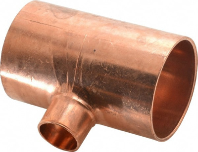 Wrot Copper Pipe Tee: 2" x 2" x 3/4" Fitting, C x C x C, Solder Joint