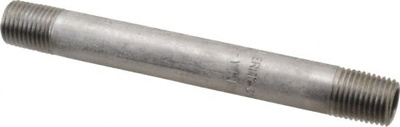 Stainless Steel Pipe Nipple: 1/4" Pipe, Grade 304 & 304L