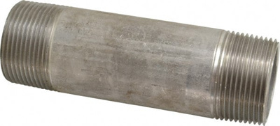Stainless Steel Pipe Nipple: 1-1/4" Pipe, Grade 304 & 304L