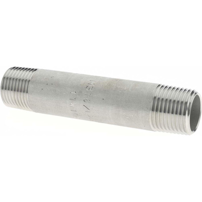 Stainless Steel Pipe Nipple: 3/8" Pipe, Grade 316 & 316L