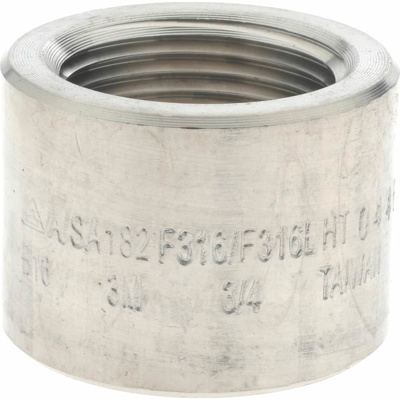 Pipe Half Coupling: 3/4" Fitting, 316 & 316L Stainless Steel