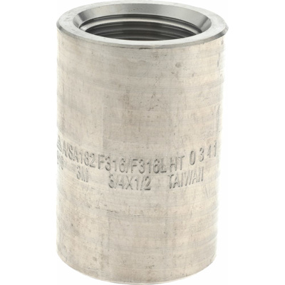 Pipe Reducer: 3/4 x 1/2" Fitting, 316 & 316L Stainless Steel