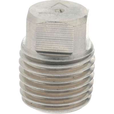 Pipe Square Head Plug: 1/4" Fitting, 316 & 316L Stainless Steel