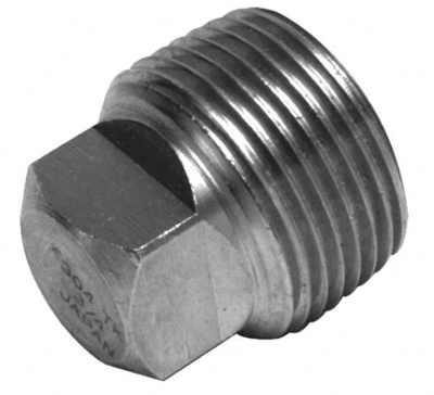 Pipe Square Head Plug: 1-1/2" Fitting, 316 & 316L Stainless Steel