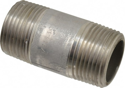 Stainless Steel Pipe Nipple: 1" Pipe, Grade 316 & 316L