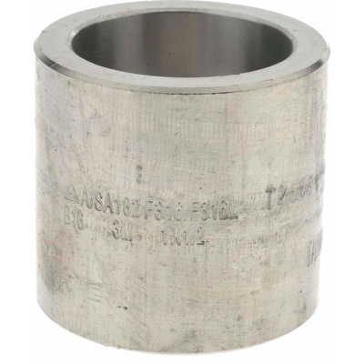 Pipe Reducer: 1 x 1/2" Fitting, 316 Stainless Steel