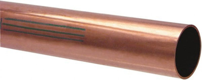 1/2 Inch Outside Diameter x 10 Ft. Long, Copper Round Tube
