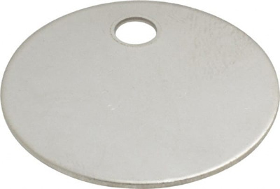1-1/4 Inch Diameter, Round, Stainless Steel Blank Metal Tag