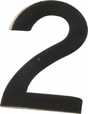Number & Letter Label: "2", 1" High