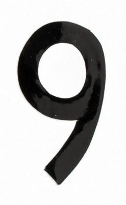Number & Letter Label: "9", 1" High