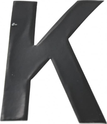 Number & Letter Label: "K", 3" High