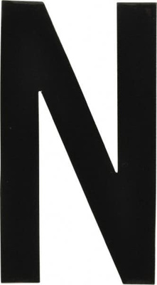 Number & Letter Label: "N", 3" High