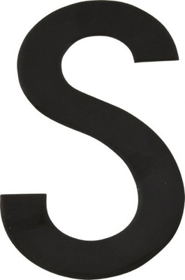 Number & Letter Label: "S", 4" High