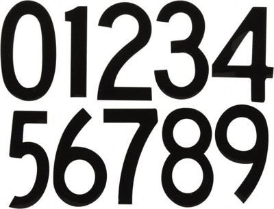 Number & Letter Label: "Number Set", 4" High