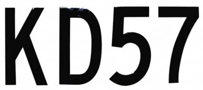 Number & Letter Label: "2", 5" High