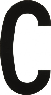 Number & Letter Label: "C", 6" High