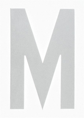 Number & Letter Label: "M", 4" High