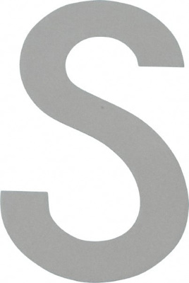 Number & Letter Label: "S", 4" High