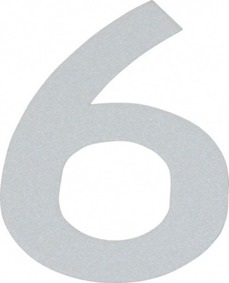 Number & Letter Label: "6", 4" High