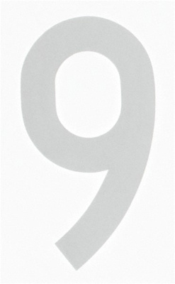 Number & Letter Label: "9", 6" High