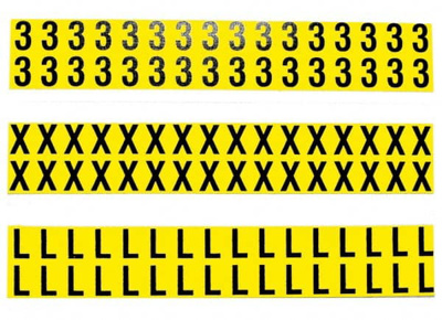 Number & Letter Label: "N", Rectangle, 0.5625" Wide