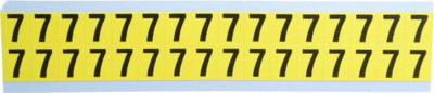 Number & Letter Label: "7", Rectangle, 0.5625" Wide