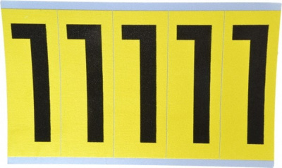 Number & Letter Label: "L", Rectangle, 1.75" Wide, 5" High