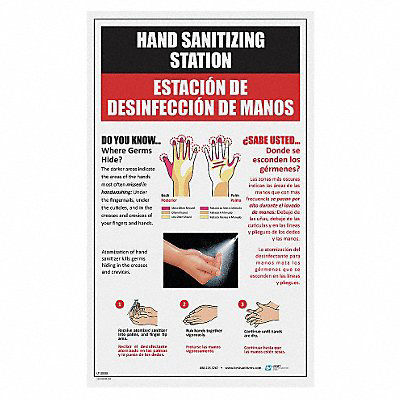 Bilingual Hand Sanitizing Poster