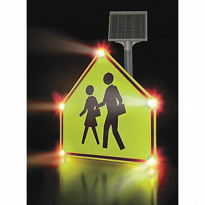 LED Sign School Crossing Aluminum 36x36