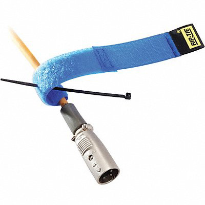 Hook-and-Loop Cable Tie 9 in Yellow PK10