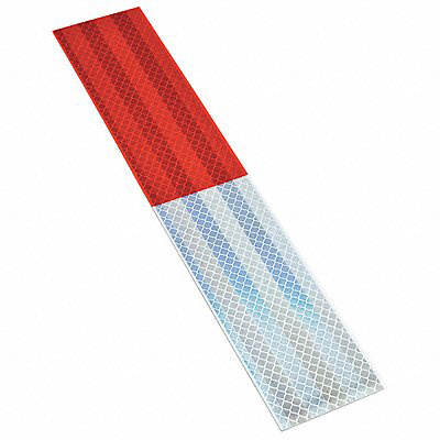 Reflective Tape Strips Red/White PK10